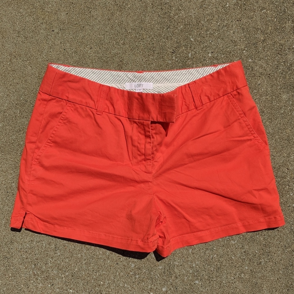 Loft riviera shorts orange size 8